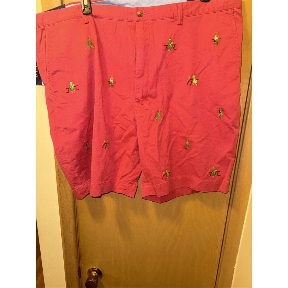 Polo Ralph Lauren Shorts Men's 46B Nantucket  Red Embroidered Stretch Chino.NWT